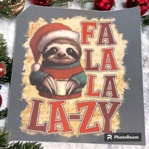 3 For $12 Sale! Christmas Lazy Sloth Clothes Iron On